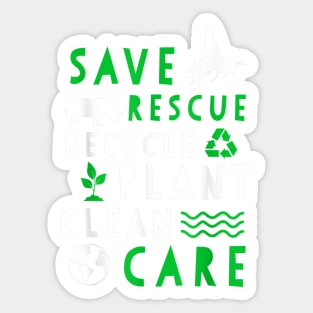 Happy Earth Day 51th nniversary Rescue Pant Goba Warmin Sticker